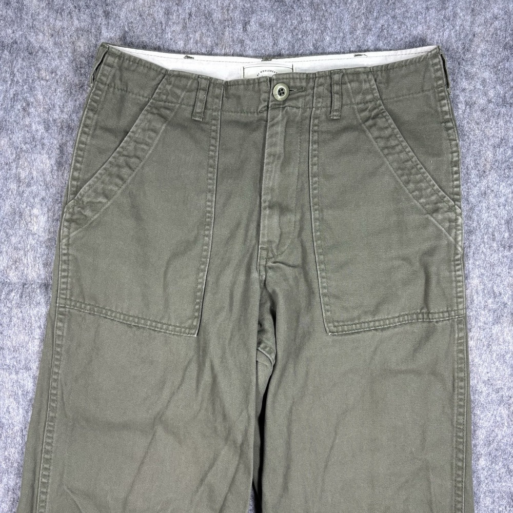 Ungrid Pants Women's‎ 28 x 26 OG 107 Reproduction Green Japan Straight Cotton - Picture 2 of 16